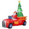 Giant 9 Foot 2019 Santa Firetruck Christmas Inflatable